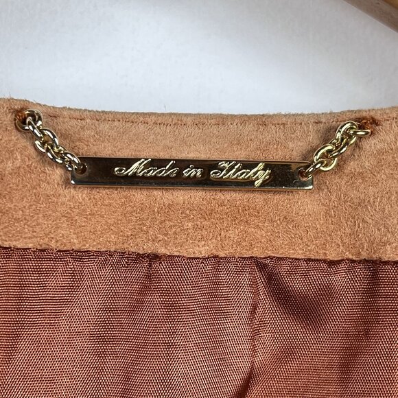 La Matta Womens 100% Leather Coat Cardigan Sz 4 Made in Italy - Picture 8 of 12